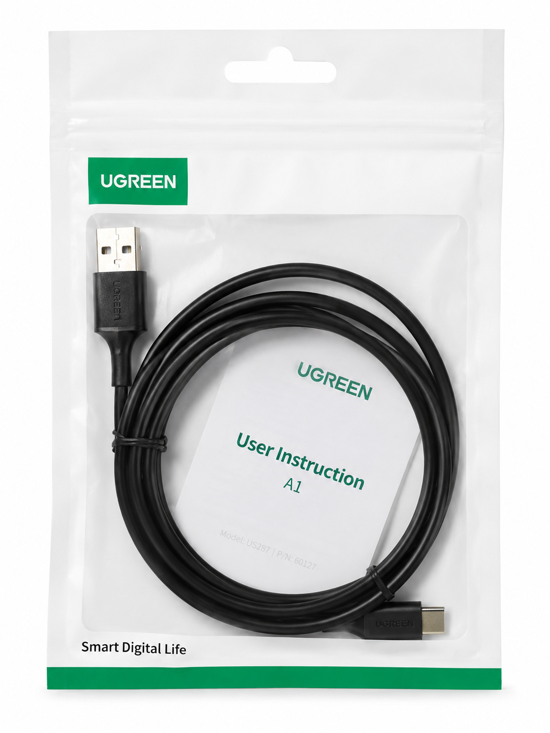 Cable UGREEN USB-A a USB-C para Carga Rápida y Transferencia de Datos  1m