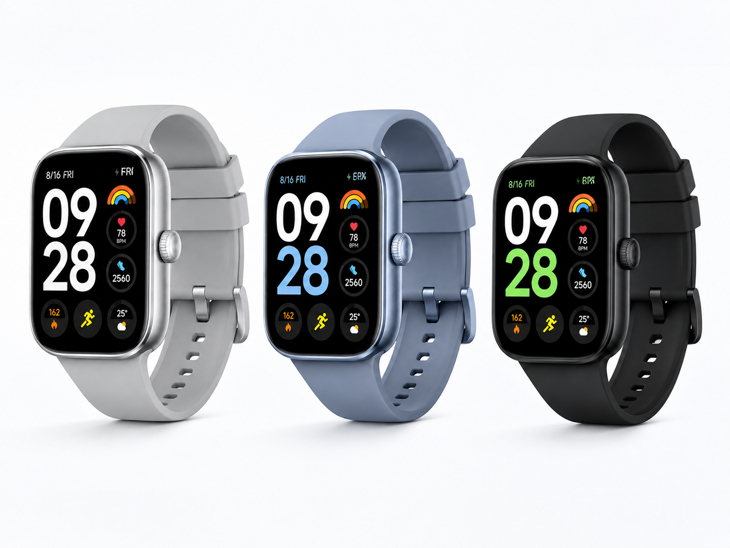 Xiaomi Redmi Watch 6 Reloj Inteligente – Silver Gray, Blue y Black
