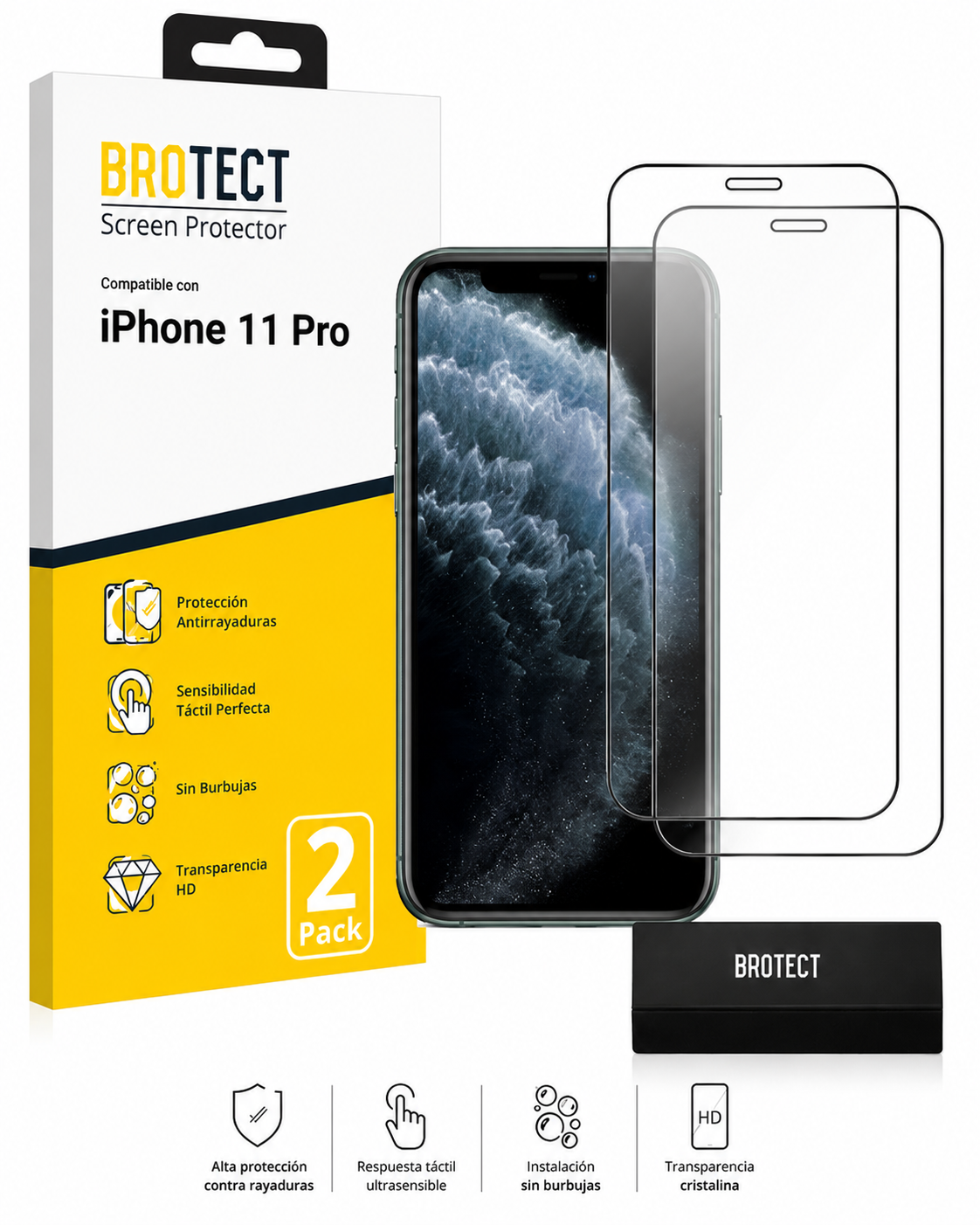 Protector de pantalla iPhone 11 Pro – Pack 2 unidades