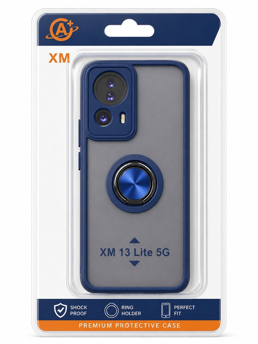 Funda Protectora con Anillo para Xiaomi 13 Lite 5G – Azul