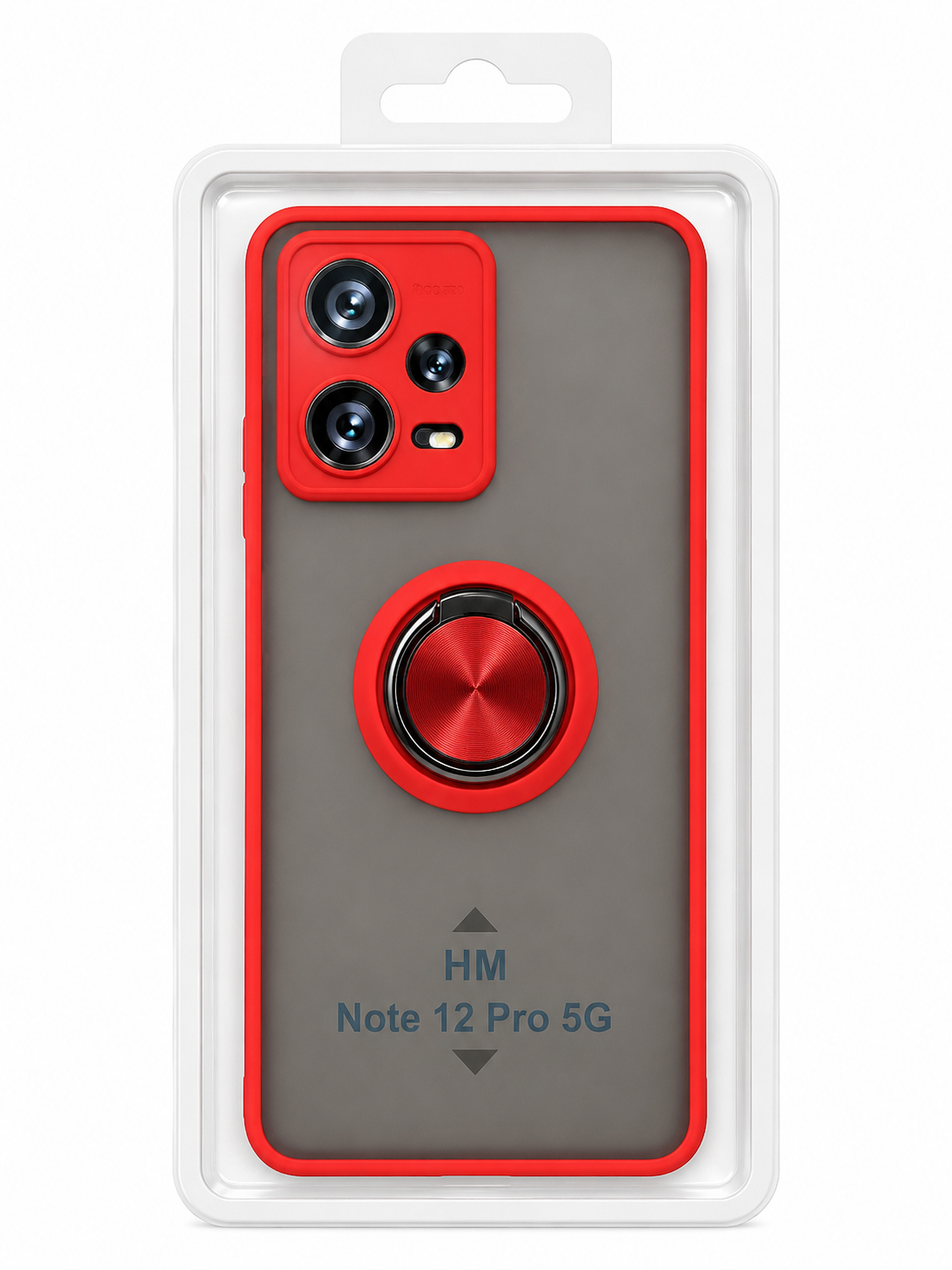 Funda Smoked con Anillo para Xiaomi Redmi Note 12 Pro 5G