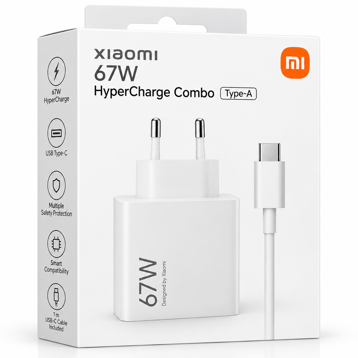 Cargador Xiaomi 67W HyperCharge Combo Type-A con Cable USB-C