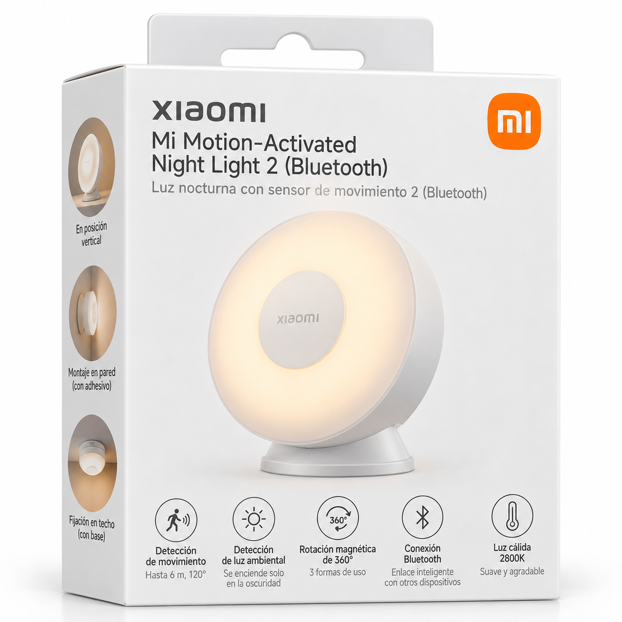 Luz Nocturna Xiaomi Mi Motion-Activated Night Light 2 Bluetooth con Sensor de Movimiento