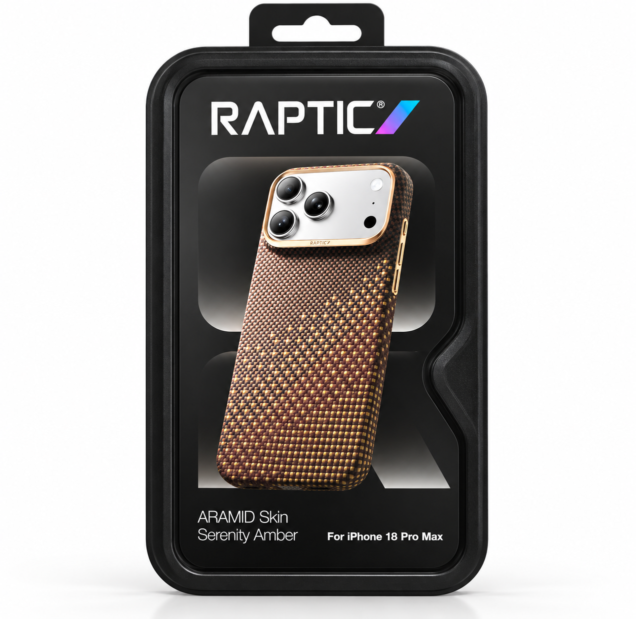 Funda RAPTIC ARAMID Skin Serenity Amber para iPhone 18 Pro Max