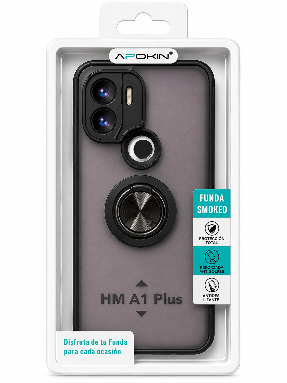 Funda Smoked con Anillo para Xiaomi Redmi A1+