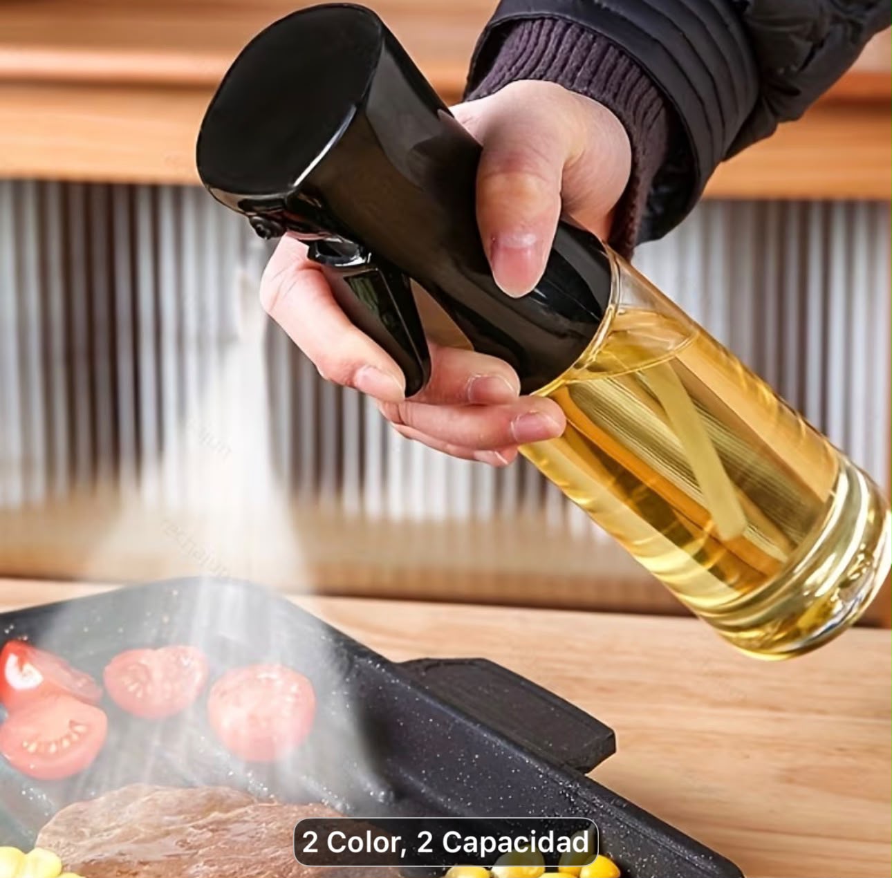 1pc Botella rociadora de aceite de oliva de 220ml | Rociador de cocina de alta presión
