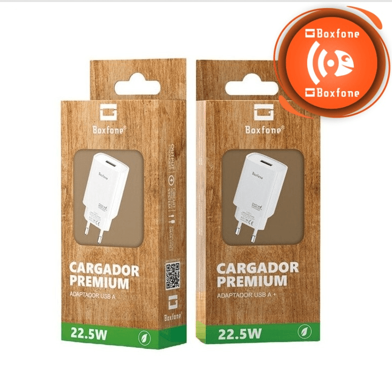 Cargador tipo USB blanco carga rápida 22.5w