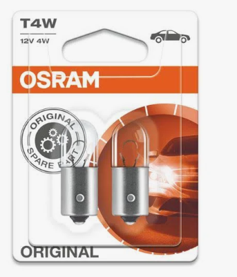 2 Bombillas Osram Original T4w 12 V 4 W